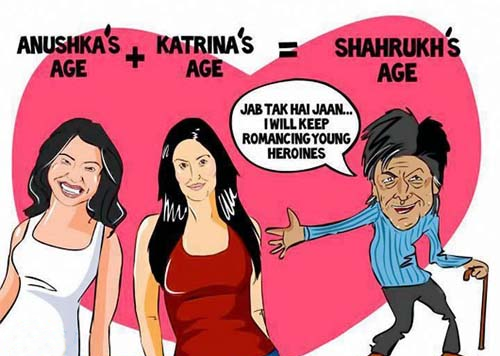 Funny Shahrukh Khan Age Calculation, Jab Tak Hai Jaan Funny Cartoon Jokes, Shahrukh Khan Age Calculation Funny Cartoons, jokes, Pictures